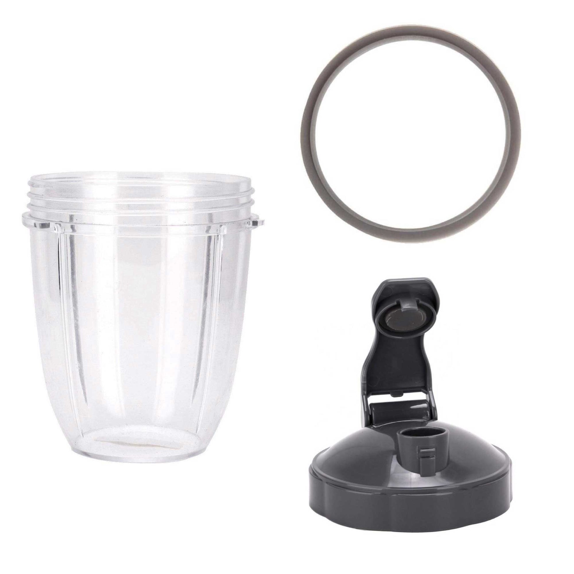 For Nutribullet Short Cup + Fliptop Lid + Grey Seal - For All 900 and 600 Models