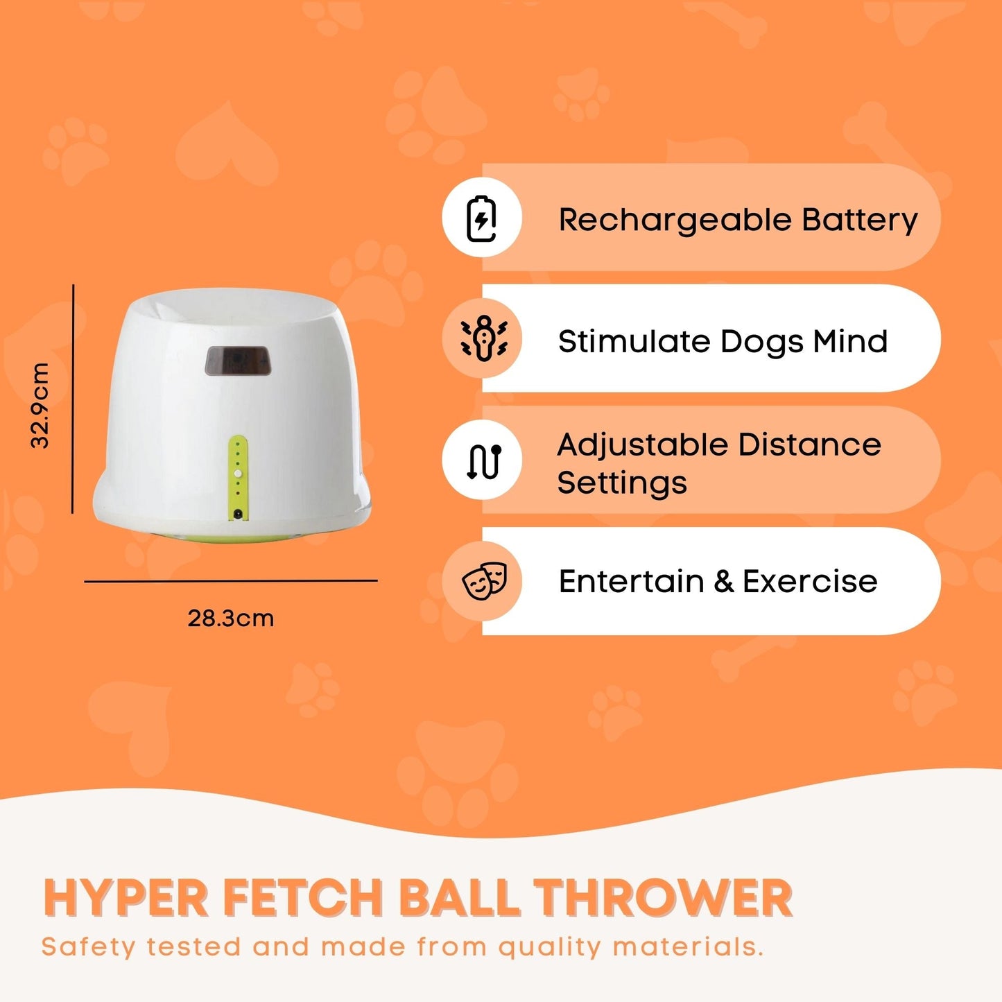 Dog Ball Thrower Hyper Fetch Maxi Large Interactive Pet Toy Launcher