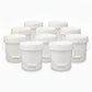 Plastic Buckets 10x 10L + Lids - Empty White With Handle - Large Food Pail