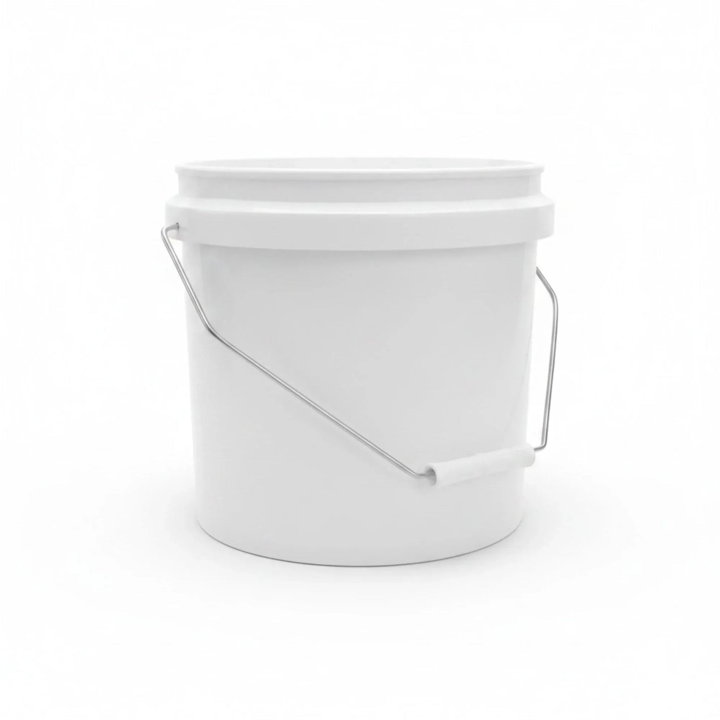 Plastic Buckets 10x 10L + Lids - Empty White With Handle - Large Food Pail