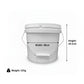 Plastic Buckets 10x 10L + Lids - Empty White With Handle - Large Food Pail