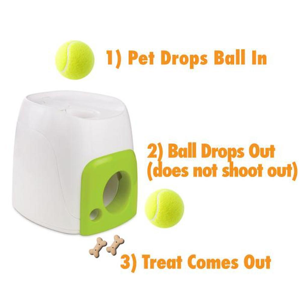 Dog Toy Fetch N Treat Interactive Ball Roll and Reward Pet Play All For Paws