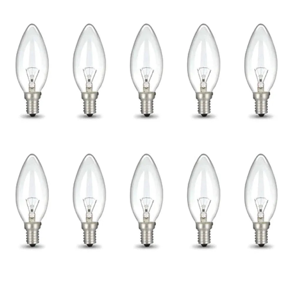Bulk Light Bulbs 10x E14 40W 220V C35 Candle Globe for Himalayan Salt Lamp