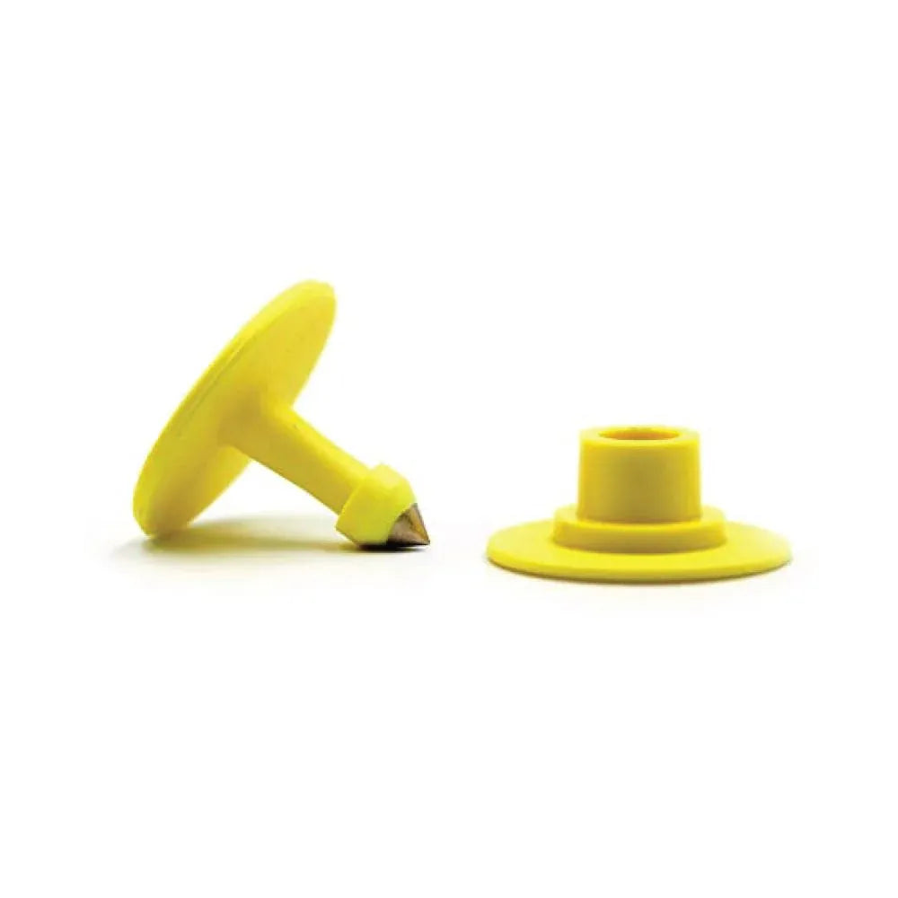 Cattle Ear Tags Set 100x Round Yellow Blank Pig Sheep Goat Cow Livestock Label
