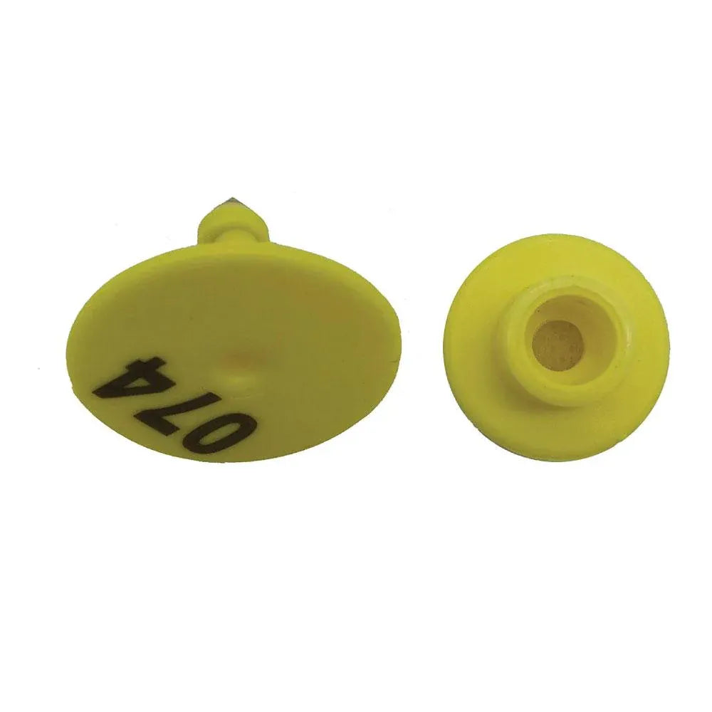 Cattle Ear Tags Set 1-100 Round Yellow Pig Sheep Goat Livestock Label