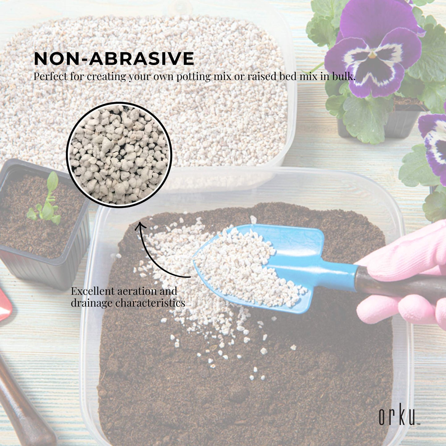 Organic perlite coarse with 100l soil expanded medium