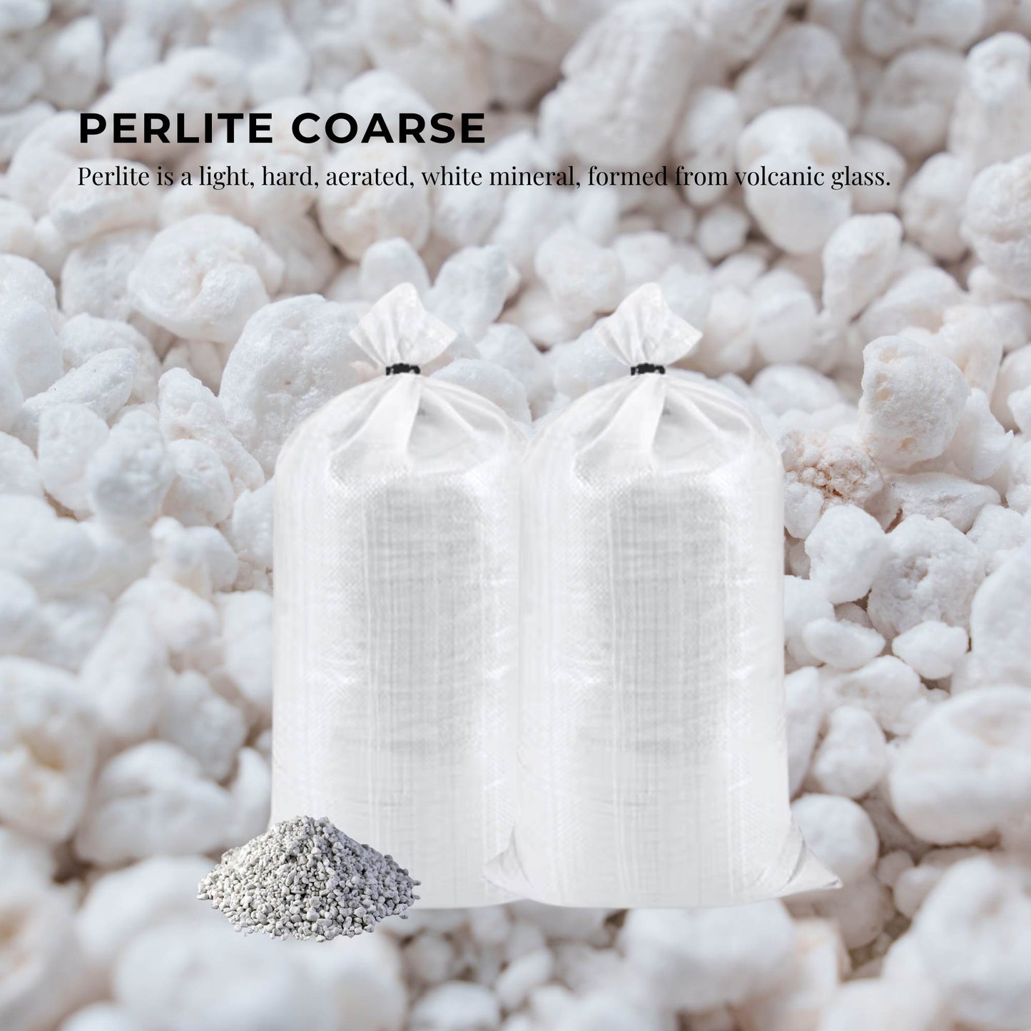 Organic Perlite Coarse 50L Premium Soil Expanded Medium