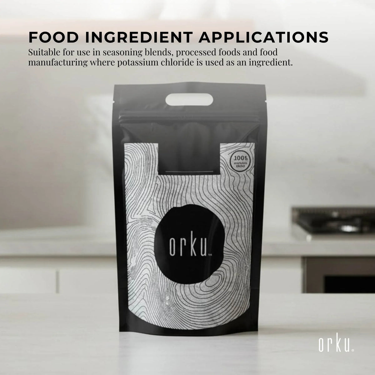 Orku Bulk 10Kg Potassium Chloride Powder - Food Grade E508 Salt Substitute