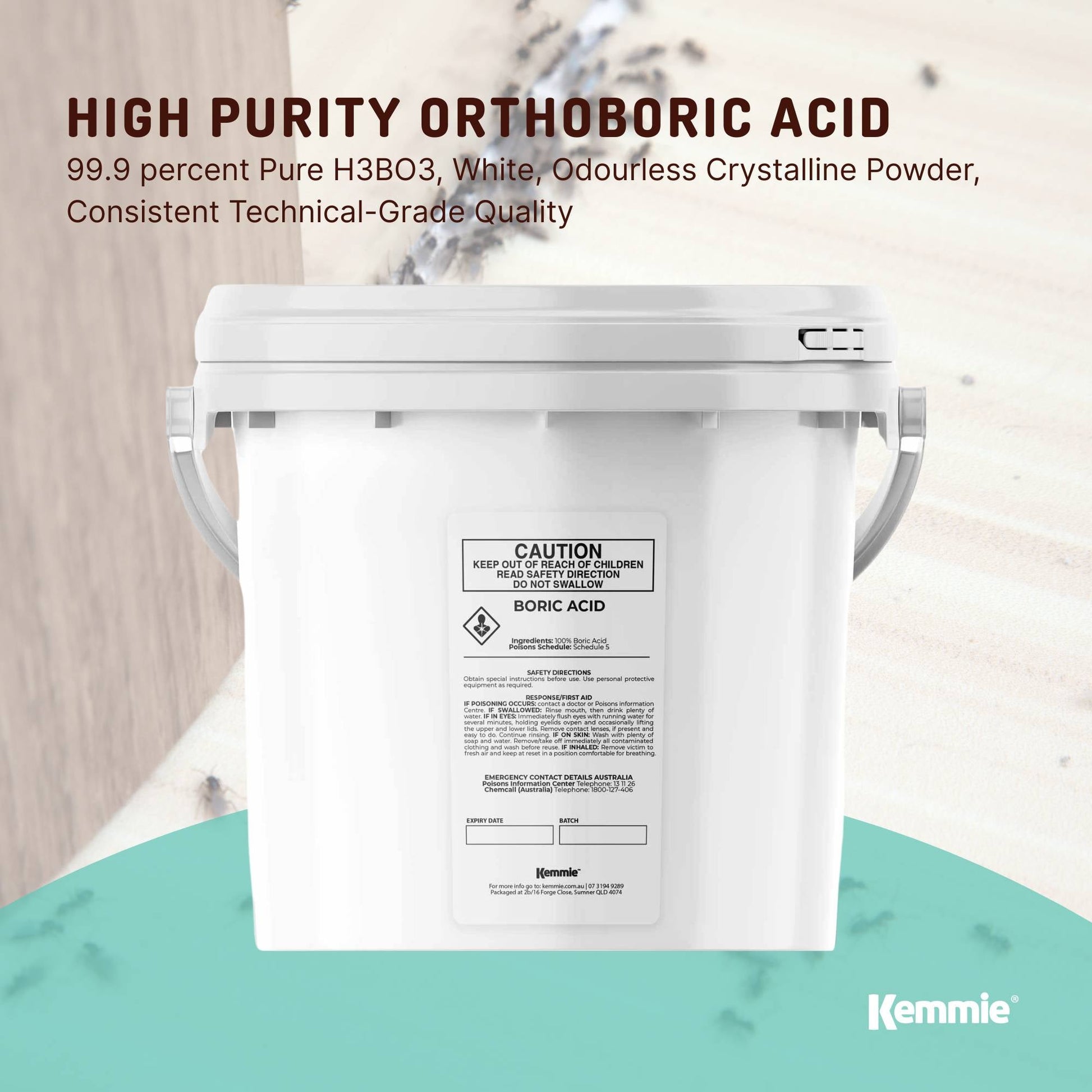 Boric Acid Powder 1Kg Bucket 99