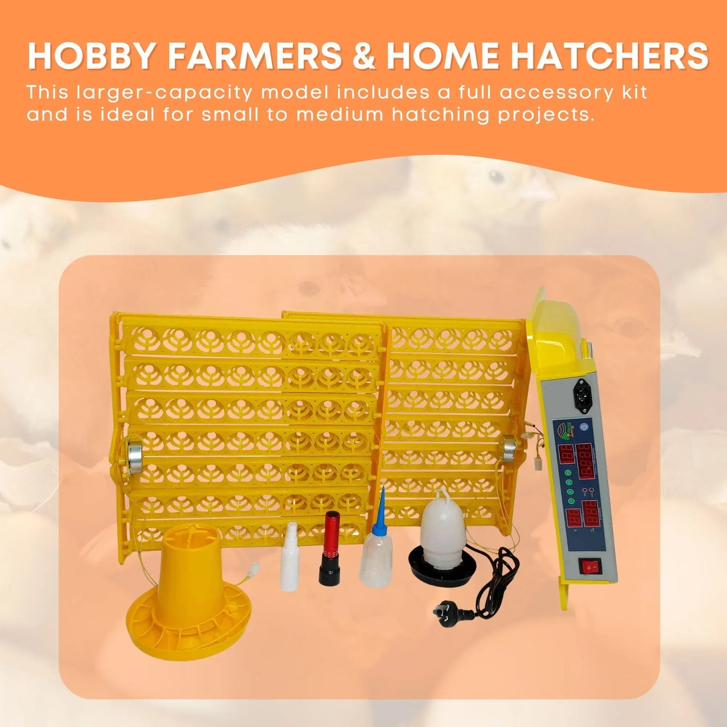 Electric 112 Egg Incubator + Accessories Hatching Eggs Chicken Quail Duck