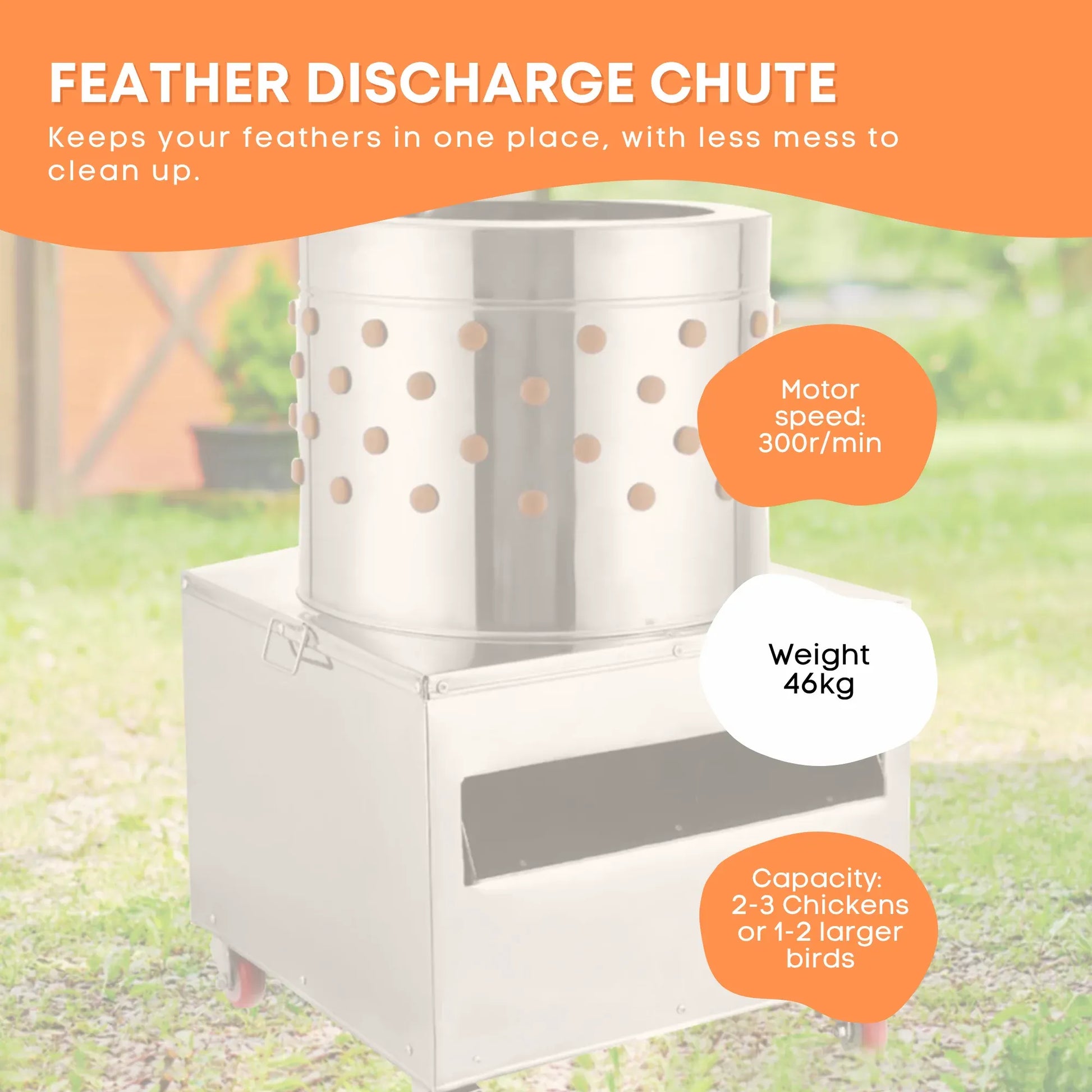Feather Plucker Machine 50CM Automatic Poultry 50CM Automatic Poultry