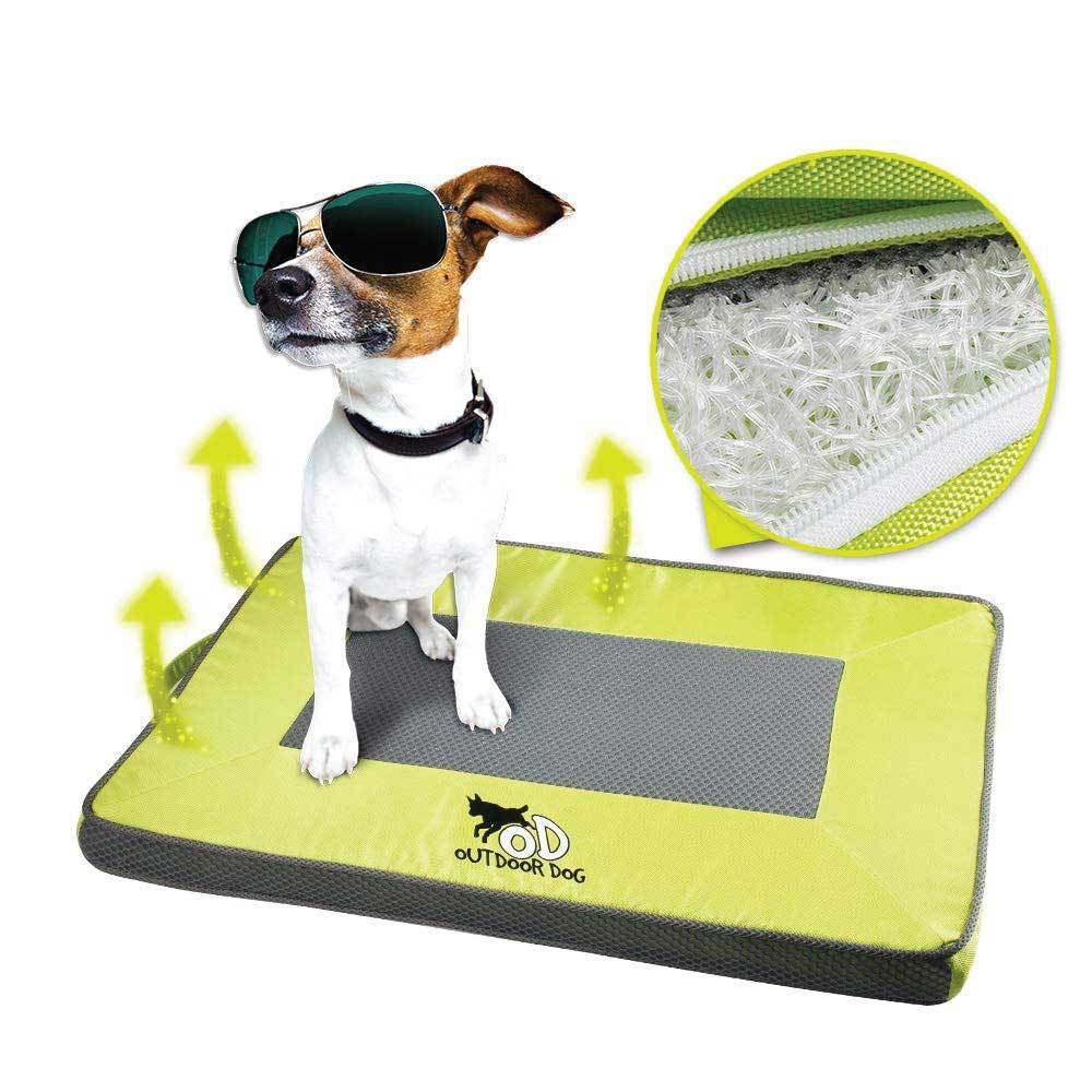 Outdoor Dog Mat M Quick Dry Green Pet Cooling Pads Outside Mattress AFP