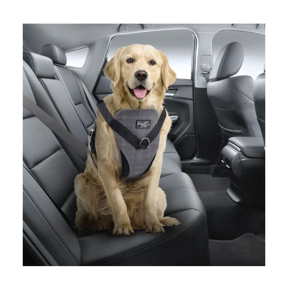 Dog Harness 2-in-1 Combo L - Car Travel Rides + Walks No-Pull Leash Seat Belt