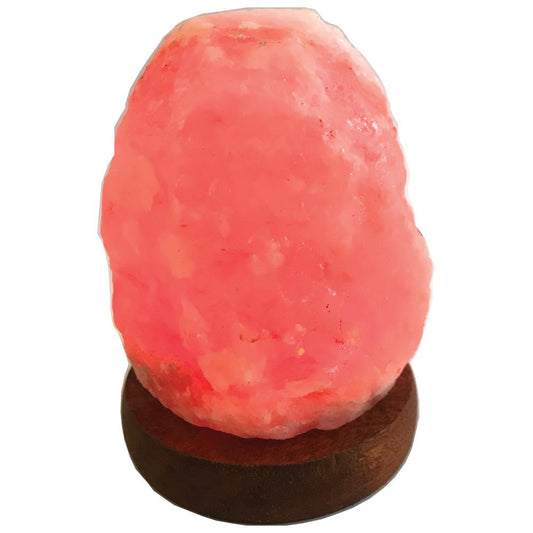 USB Himalayan Pink Salt Lamp - Red Colour Light Bulb Mini Natural Rock Crystal