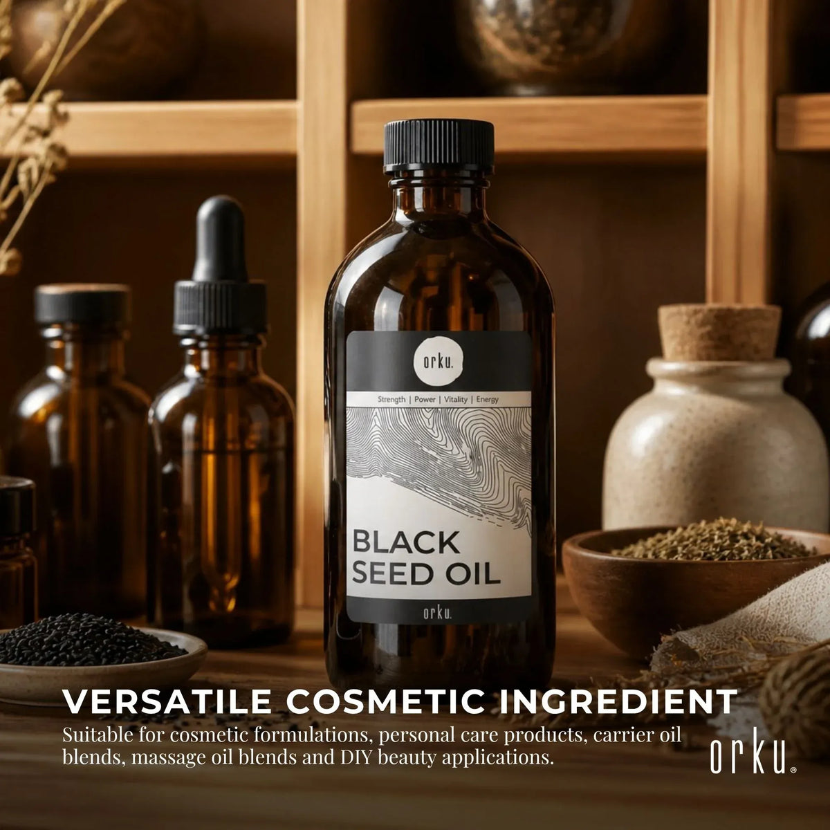 Orku 1L Black Seed Oil Pure Cold Pressed 100% Ethiopian Nigella Sativa Cumin