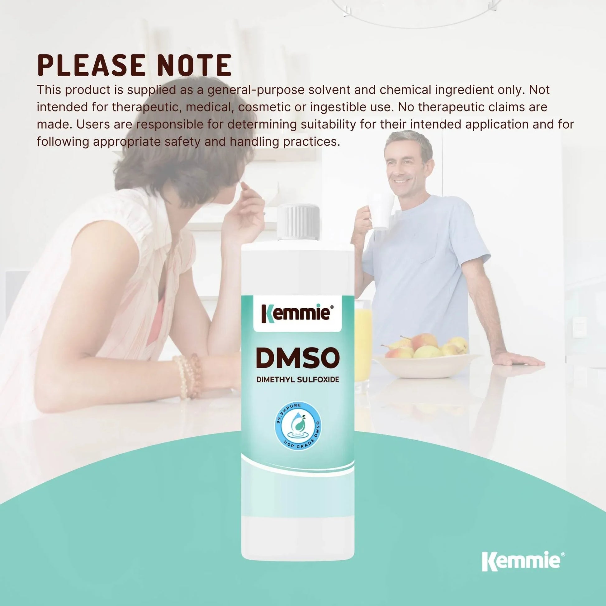 DMSO Liquid 1L 99.9% Pure Pharmaceutical Dimethyl Sulfoxide Grade Solvent Bulk shown with visible product details