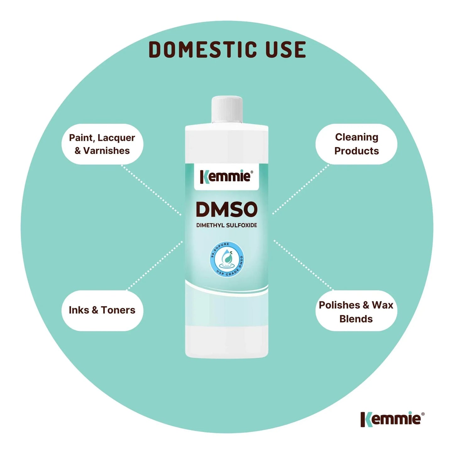 DMSO Liquid 1L 99.9% Pure Pharmaceutical Dimethyl Sulfoxide Grade Solvent Bulk