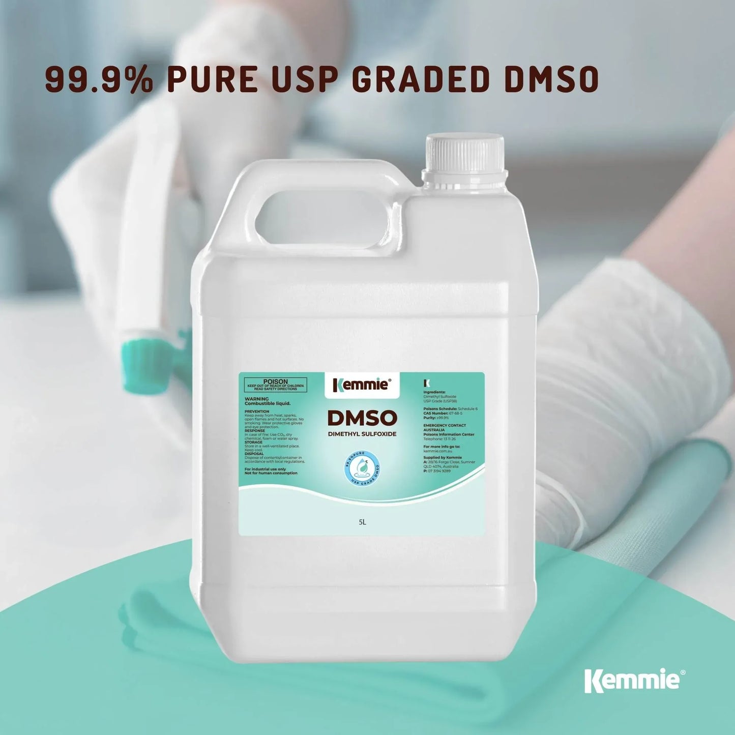 DMSO Liquid 5L 99.9% Pure Pharmaceutical Dimethyl Sulfoxide Grade Solvent Bulk
