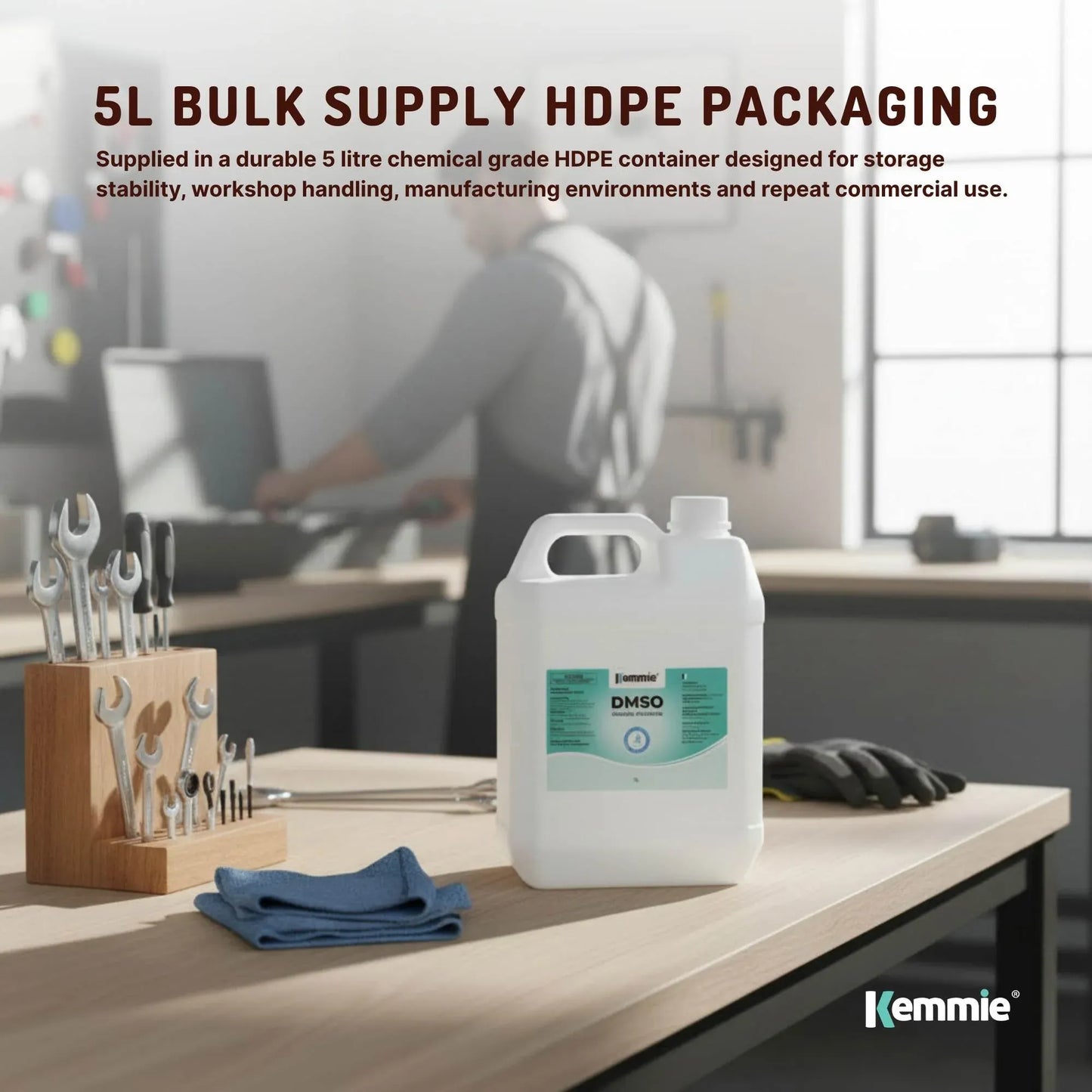 DMSO Liquid 5L 99.9% Pure Pharmaceutical Dimethyl Sulfoxide Grade Solvent Bulk