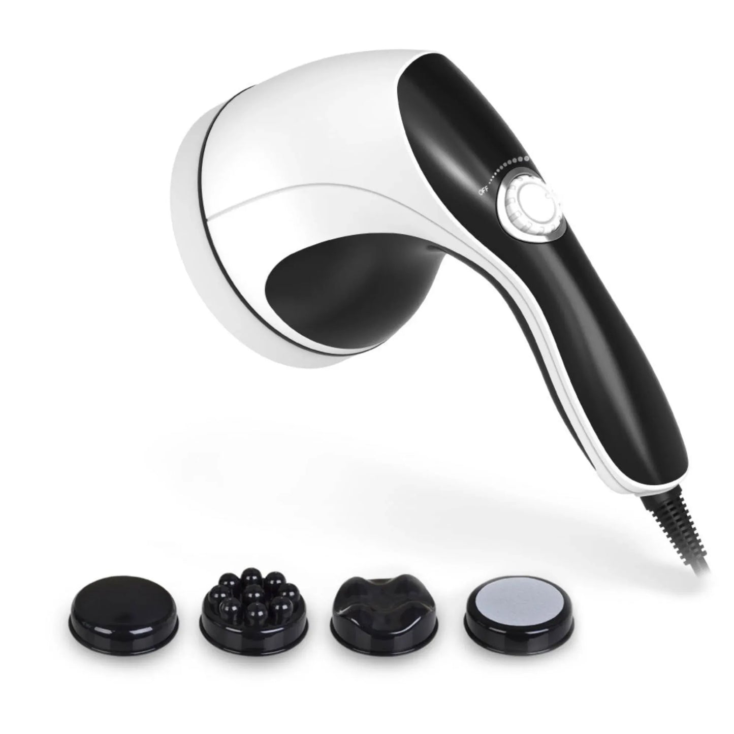 Full Body Vibration Handheld Massager with 4 Massage Heads Neck Shoulders