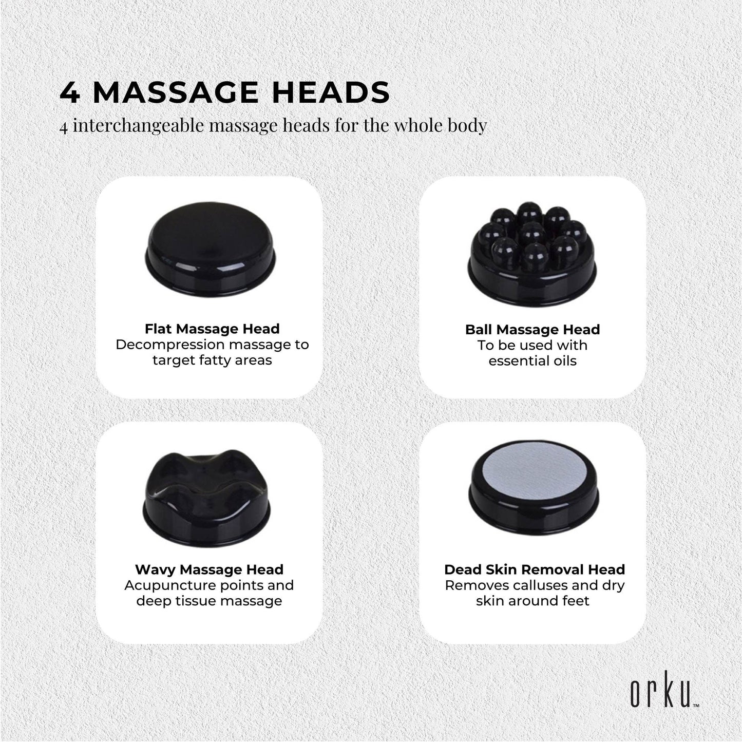 4 full body vibration with handheld massage heads neck