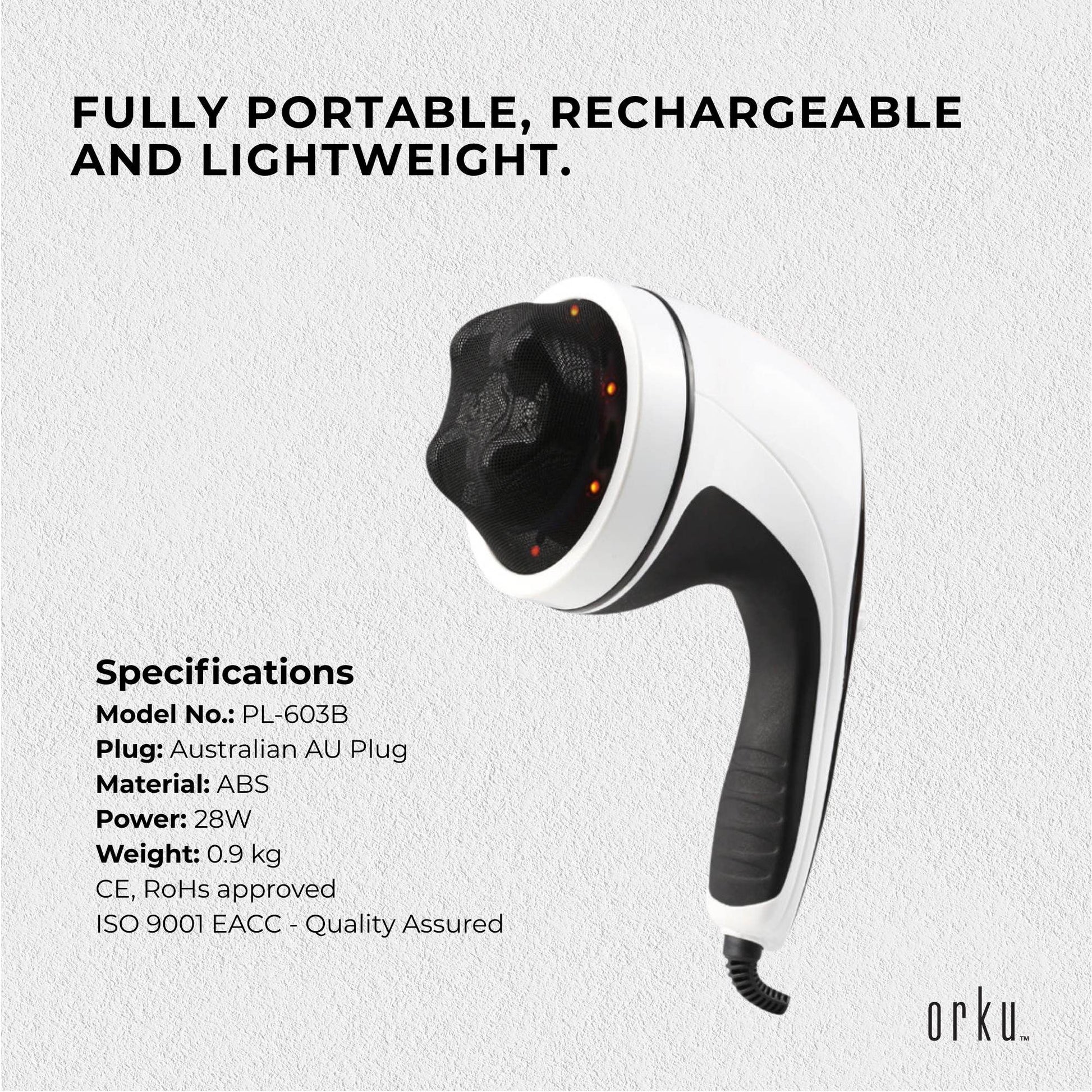 Handheld massager massage with heads neck shoulders full