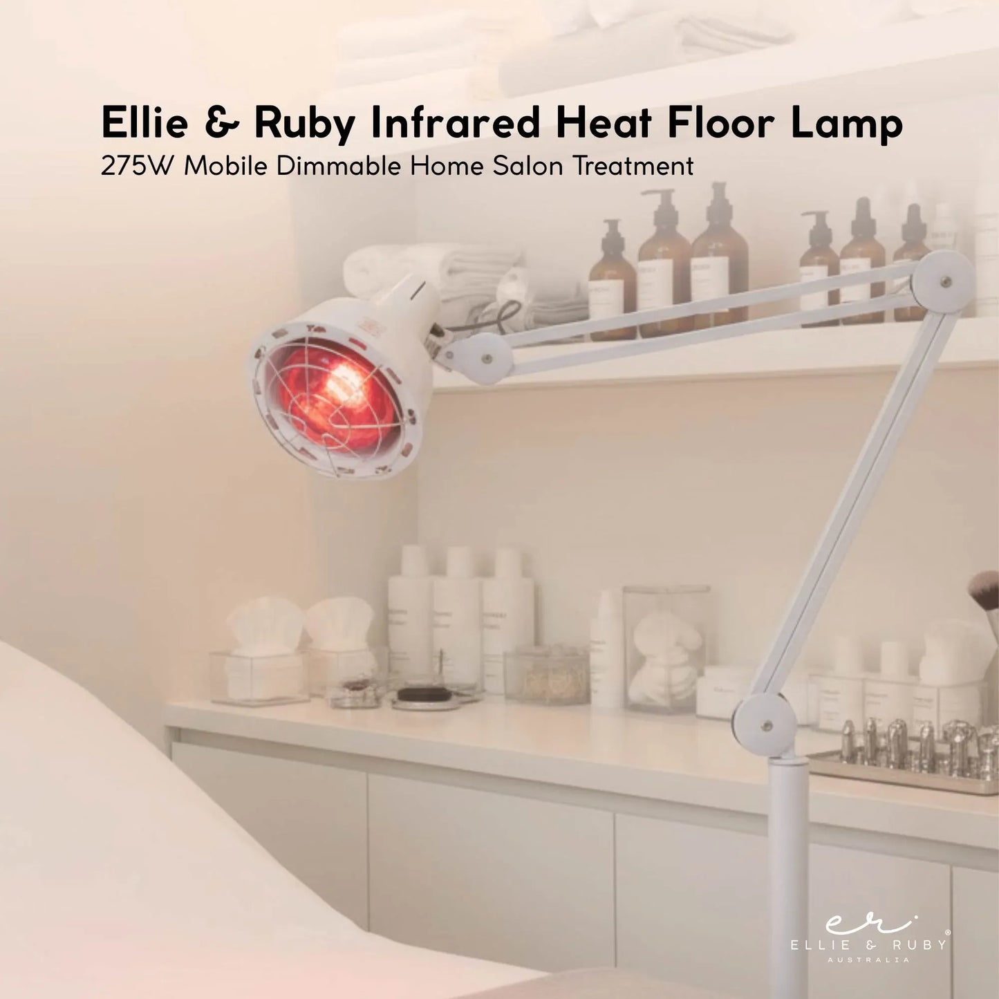 Infrared Heat Floor Lamp 275W Mobile Dimmable Salon Home Thermotherapy Treatment