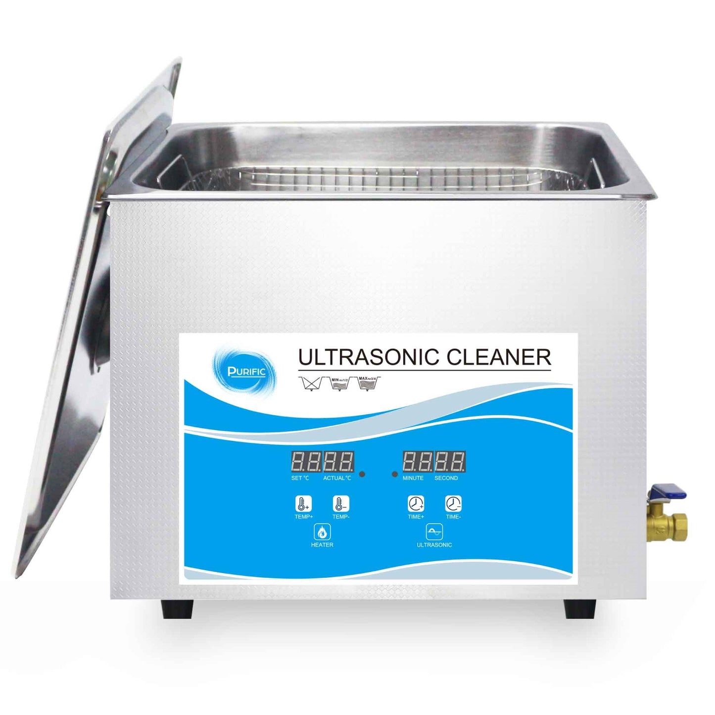 Digital Ultrasonic Cleaner 15L Jewelry Ultra Sonic Bath Degas Parts Cleaning