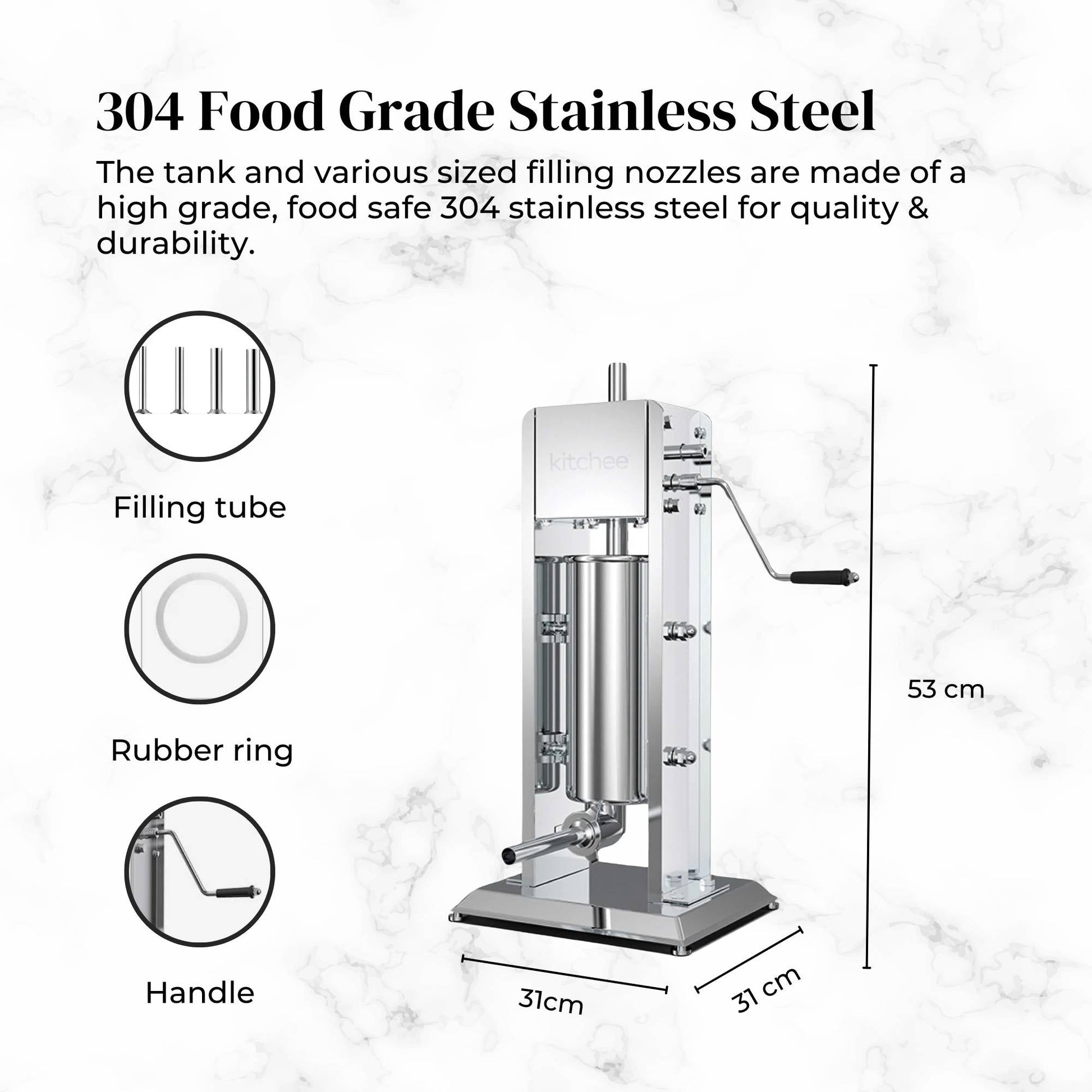 Manual Vertical Sausage Filler 3L