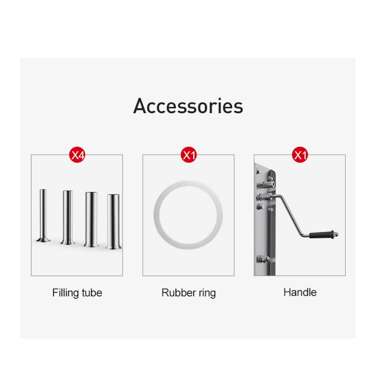 Manual Horizontal Sausage Filler 7L - Stainless Stuffer Meat Press Machine