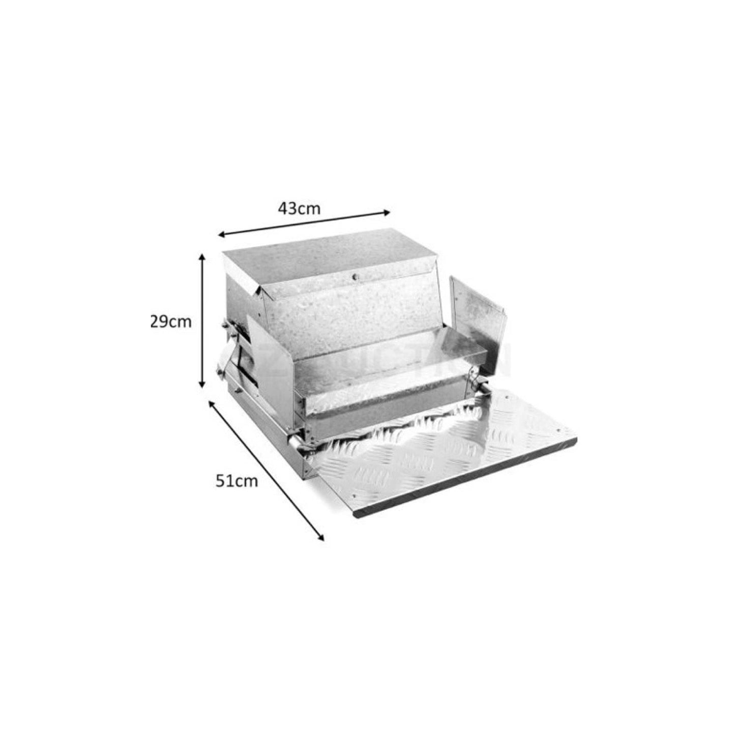 Automatic Chicken Feeder 9kg Chook Poultry Auto Treadle Aluminium Metal Feeders