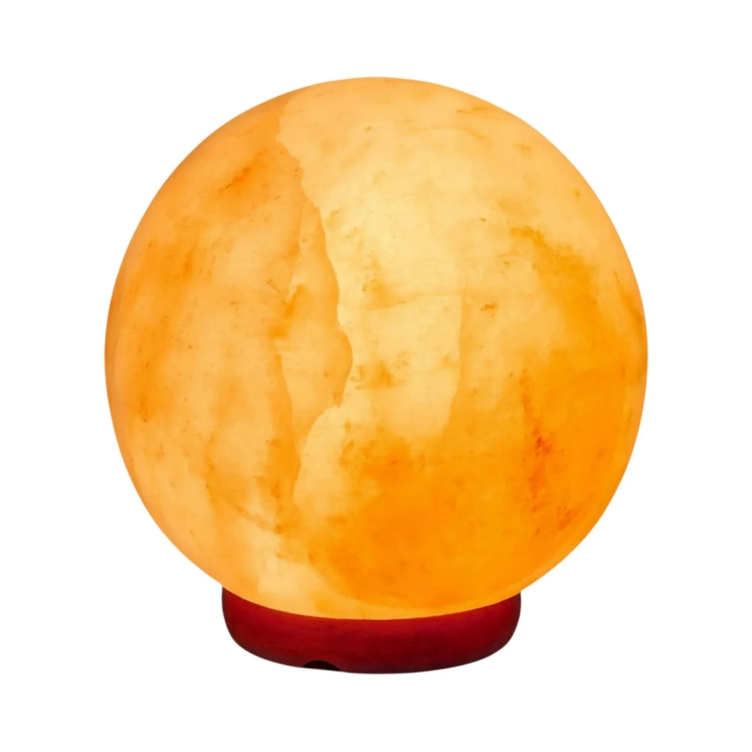 Himalayan Pink Salt Lamp 12V 12W 5" Ball Carved Rock Crystal Light with On/Off