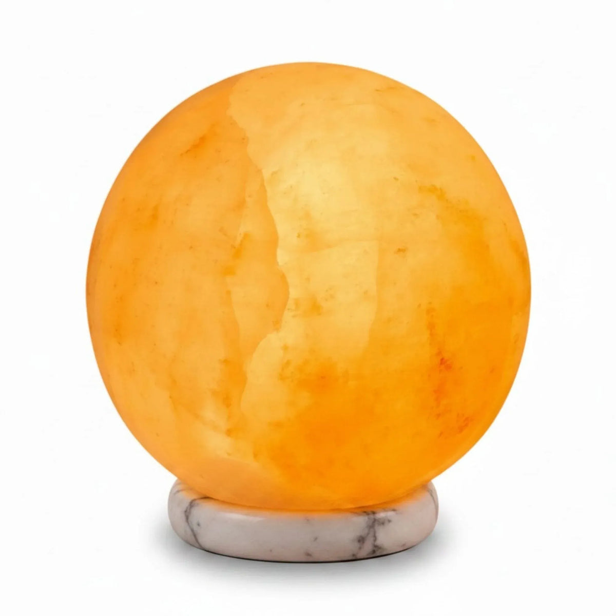Himalayan Pink Salt Lamp 12V 12W 6.5" Ball Carved Rock Crystal Light with On/Off