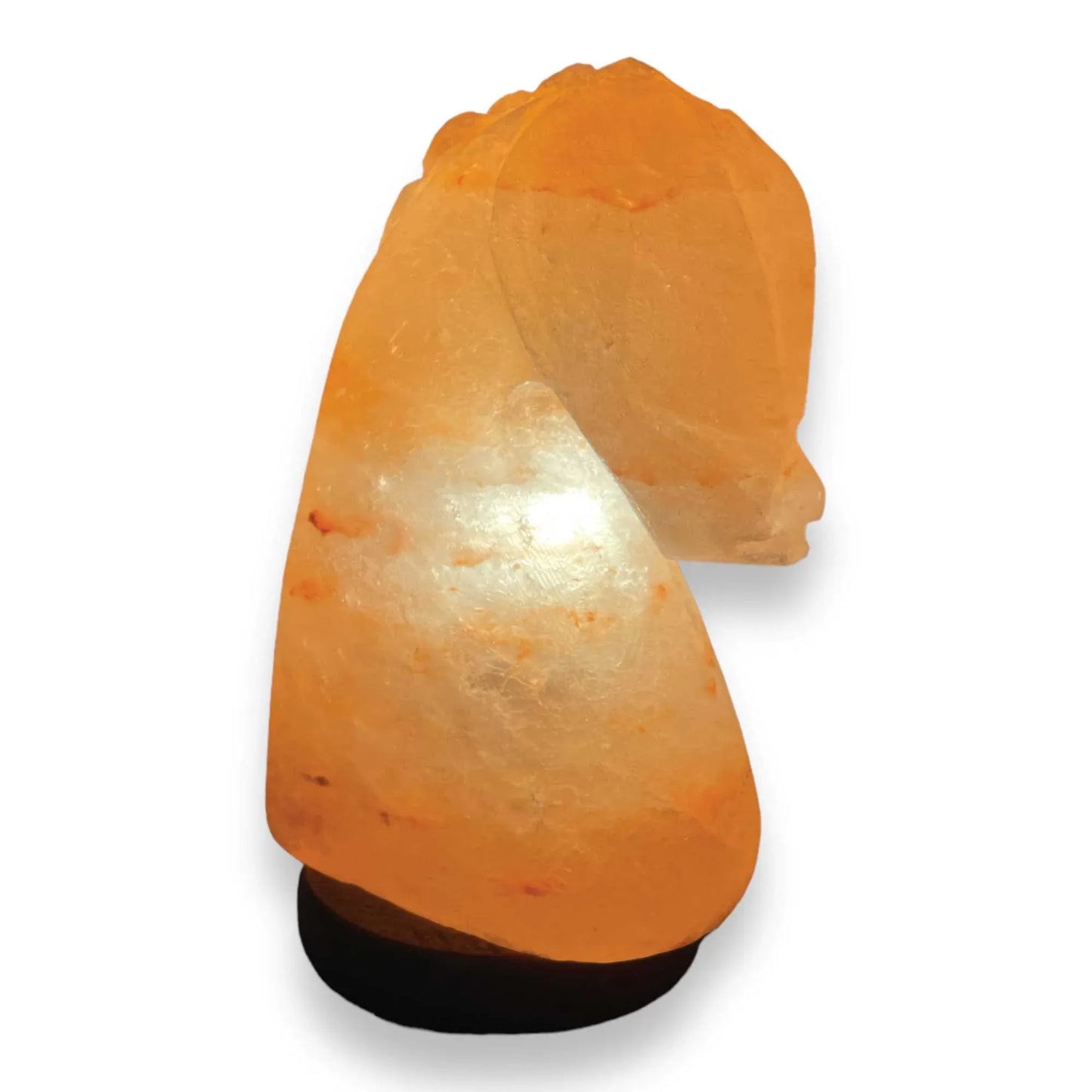 Himalayan Pink Salt Lamp 12V 12W Carved Knight Rock Crystal with Light Bulb & On/Off Switch