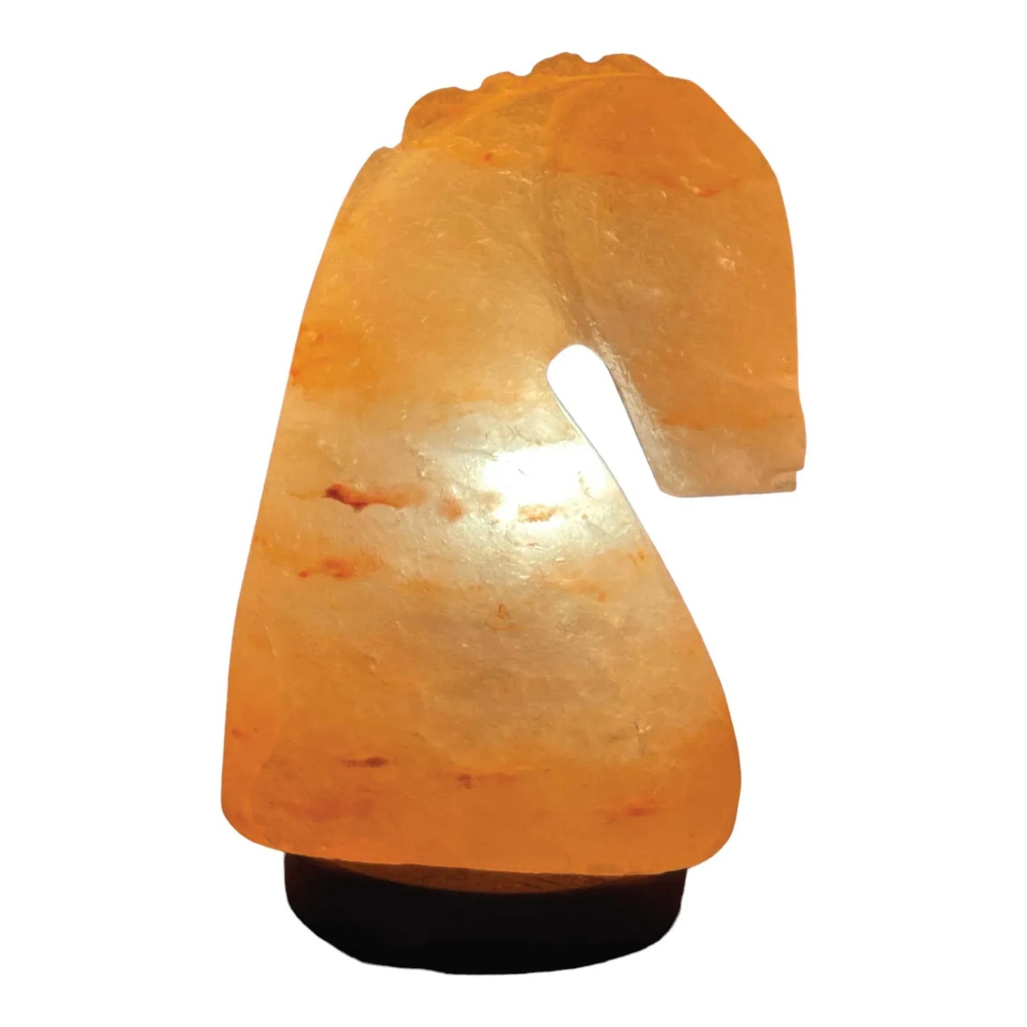 Himalayan Pink Salt Lamp 12V 12W Carved Knight Rock Crystal with Light Bulb & On/Off Switch