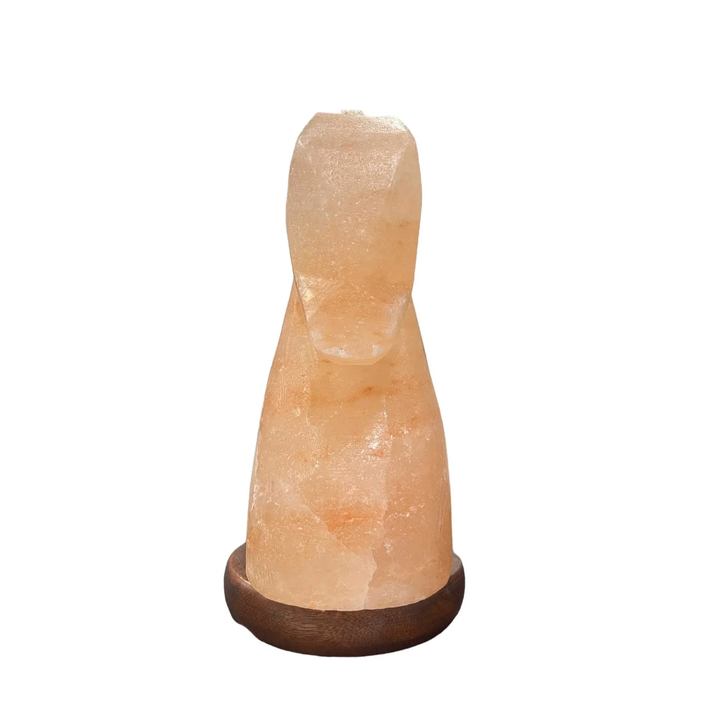 Himalayan Pink Salt Lamp 12V 12W Carved Knight Rock Crystal with Light Bulb & On/Off Switch