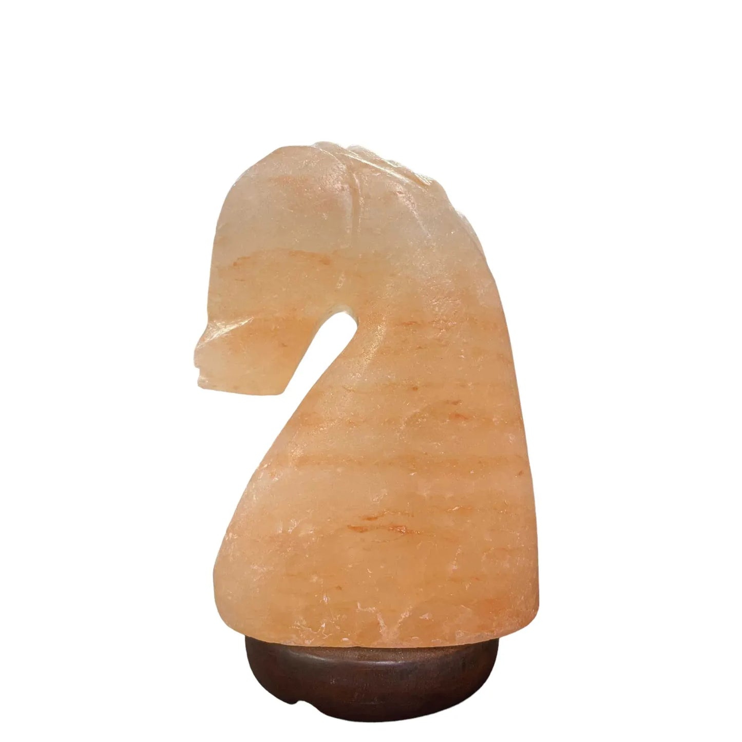 Himalayan Pink Salt Lamp 12V 12W Carved Knight Rock Crystal with Light Bulb & On/Off Switch