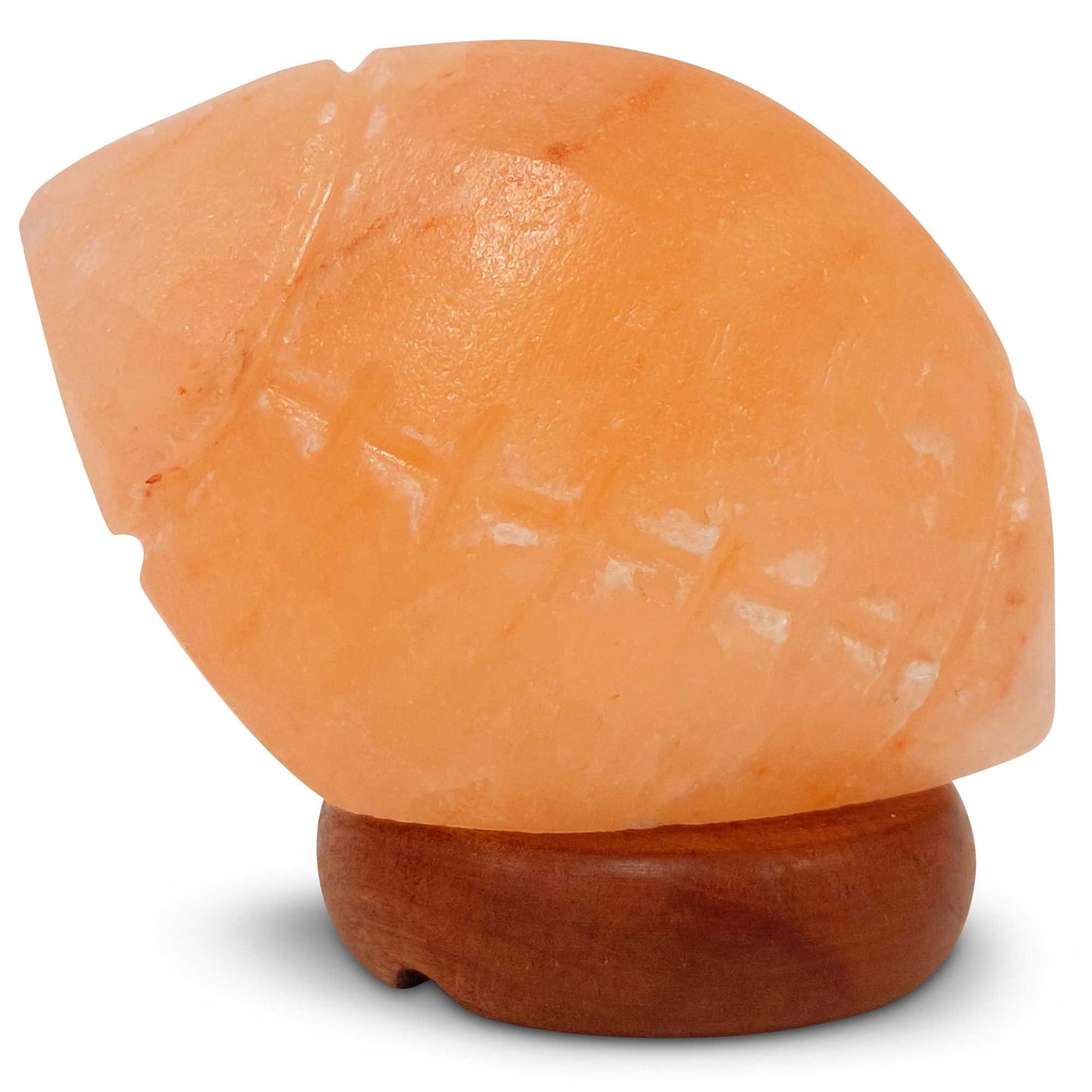 Himalayan Pink Salt Lamp 12V 12W - Rugby Carved Footy Rock Crystal Light Bulb On/Off