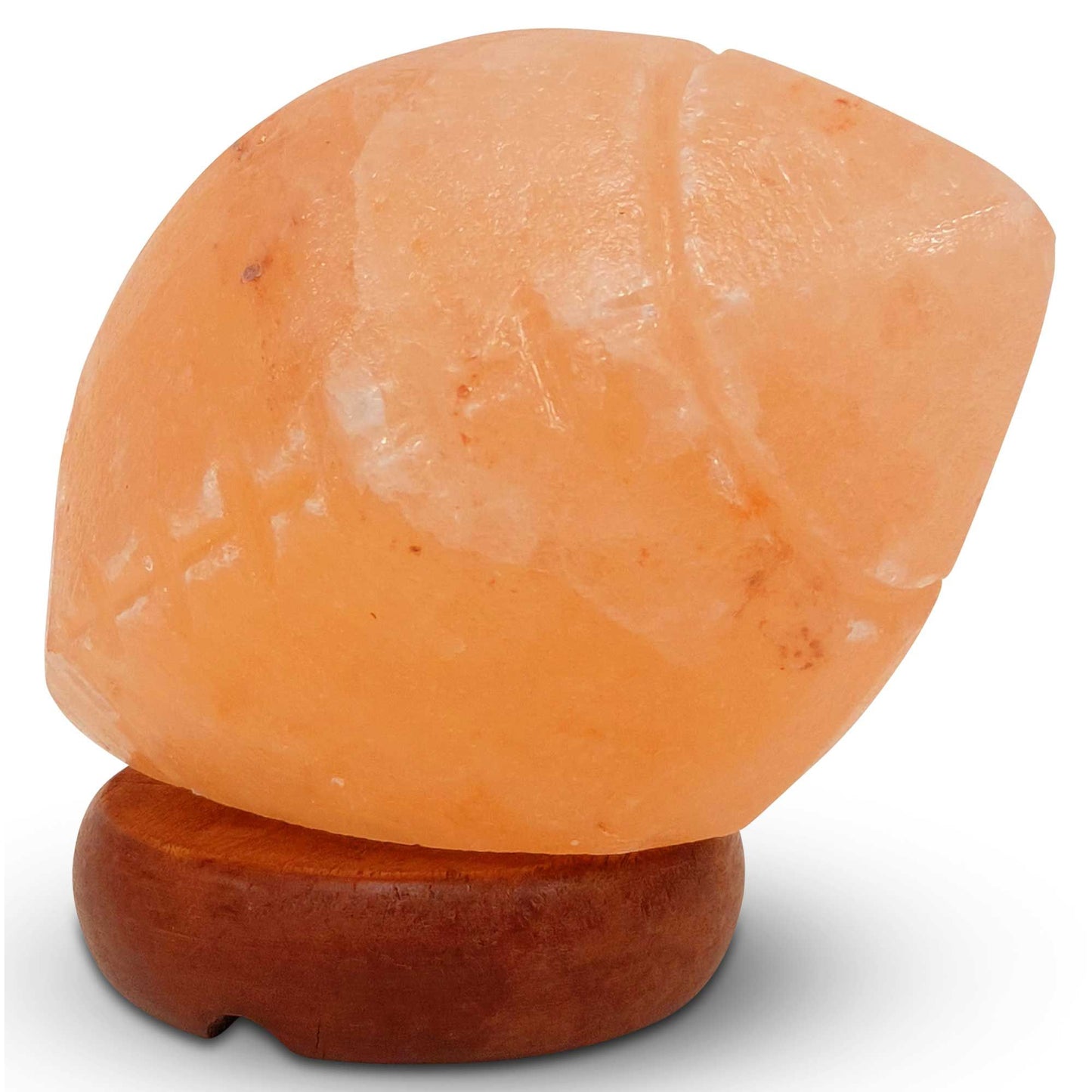 Himalayan Pink Salt Lamp 12V 12W - Rugby Carved Footy Rock Crystal Light Bulb On/Off
