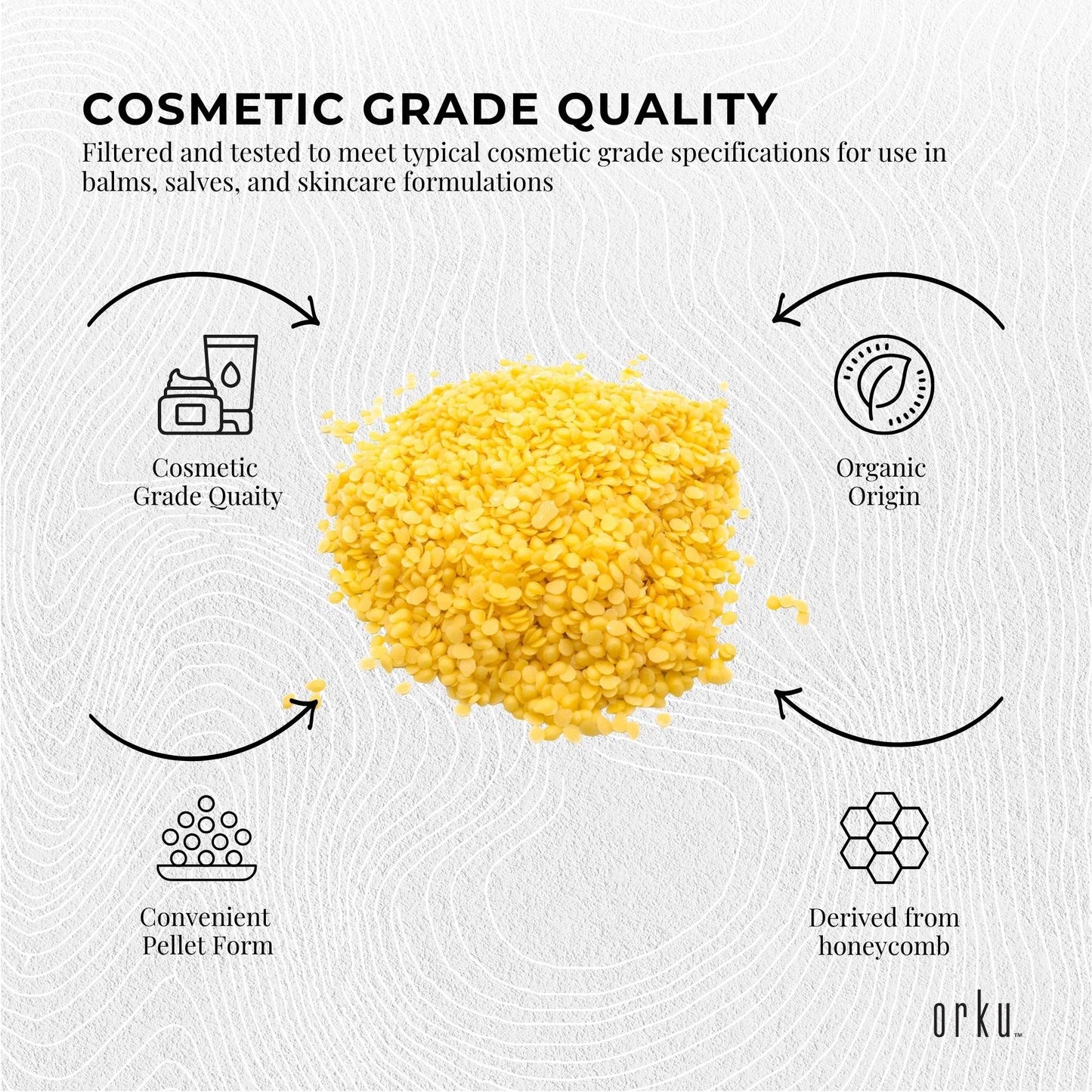Organic Beeswax Pellets 400g Yellow Pharmaceutical Cosmetic Candle Bees Wax