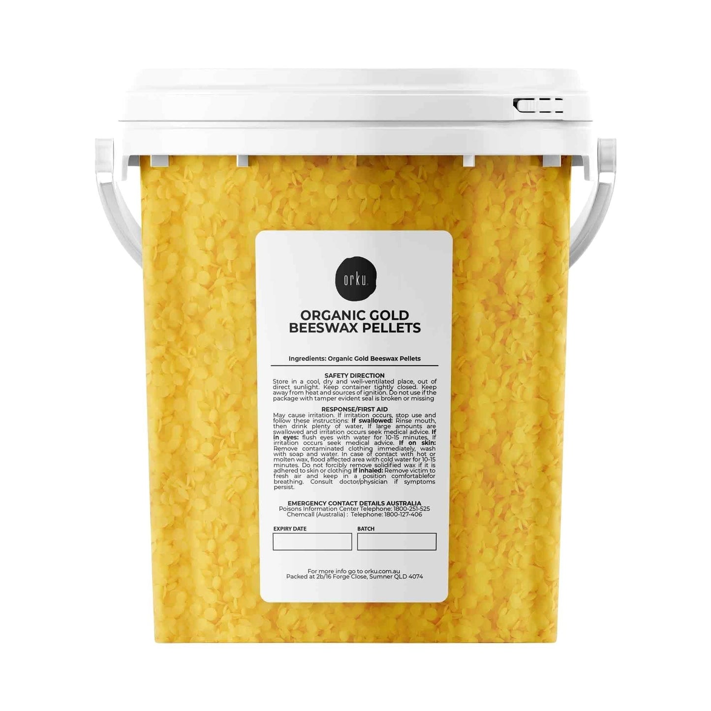 Organic Beeswax Pellets 500g Tub Pharmaceutical Cosmetic Candle Yellow Bees Wax