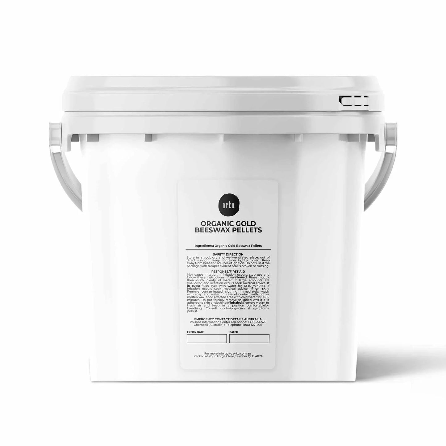 Organic Beeswax Pellets 2.5Kg Tub Pharmaceutical Cosmetic Candle Yellow Bees Wax