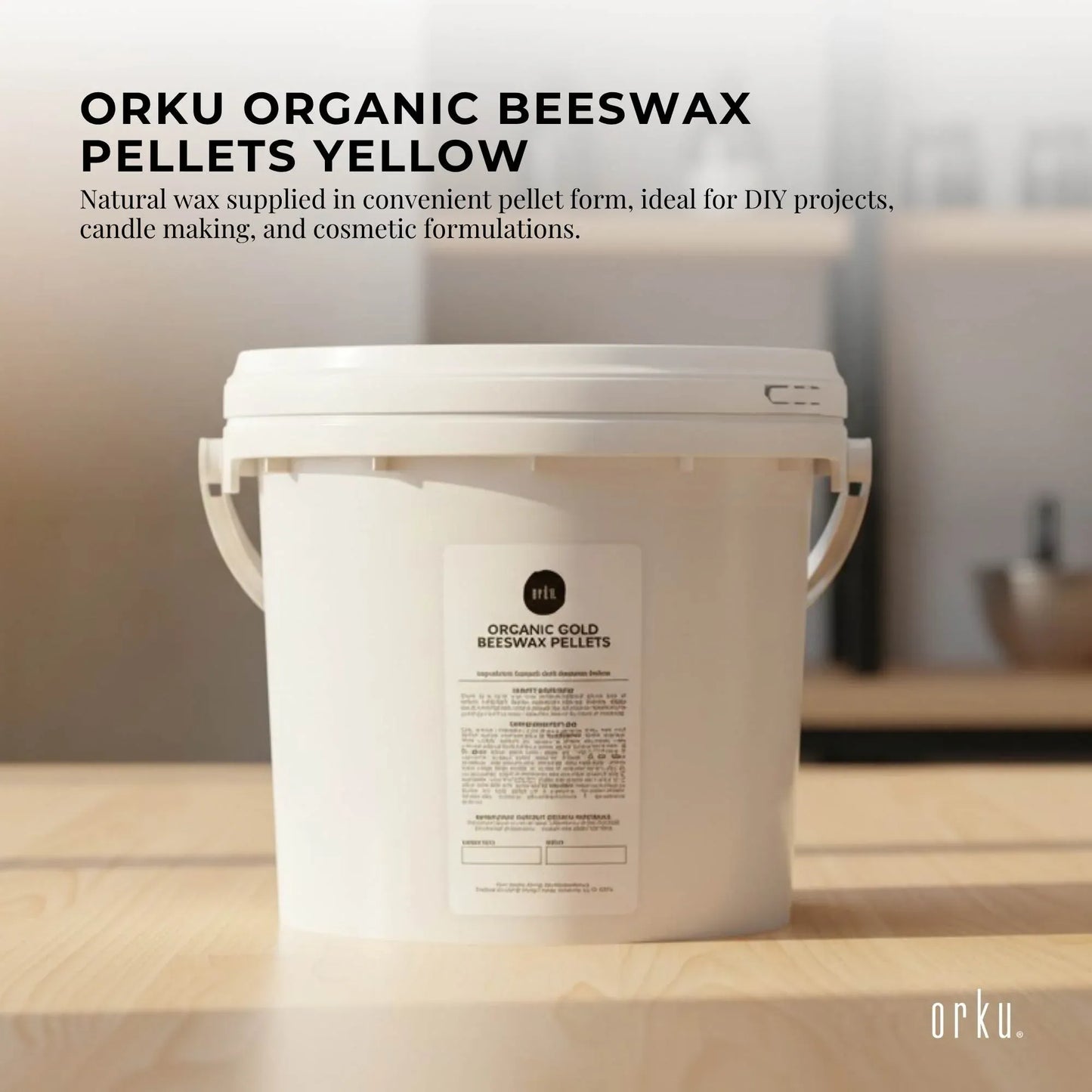 Organic Beeswax Pellets 2.5Kg Tub Pharmaceutical Cosmetic Candle Yellow Bees Wax