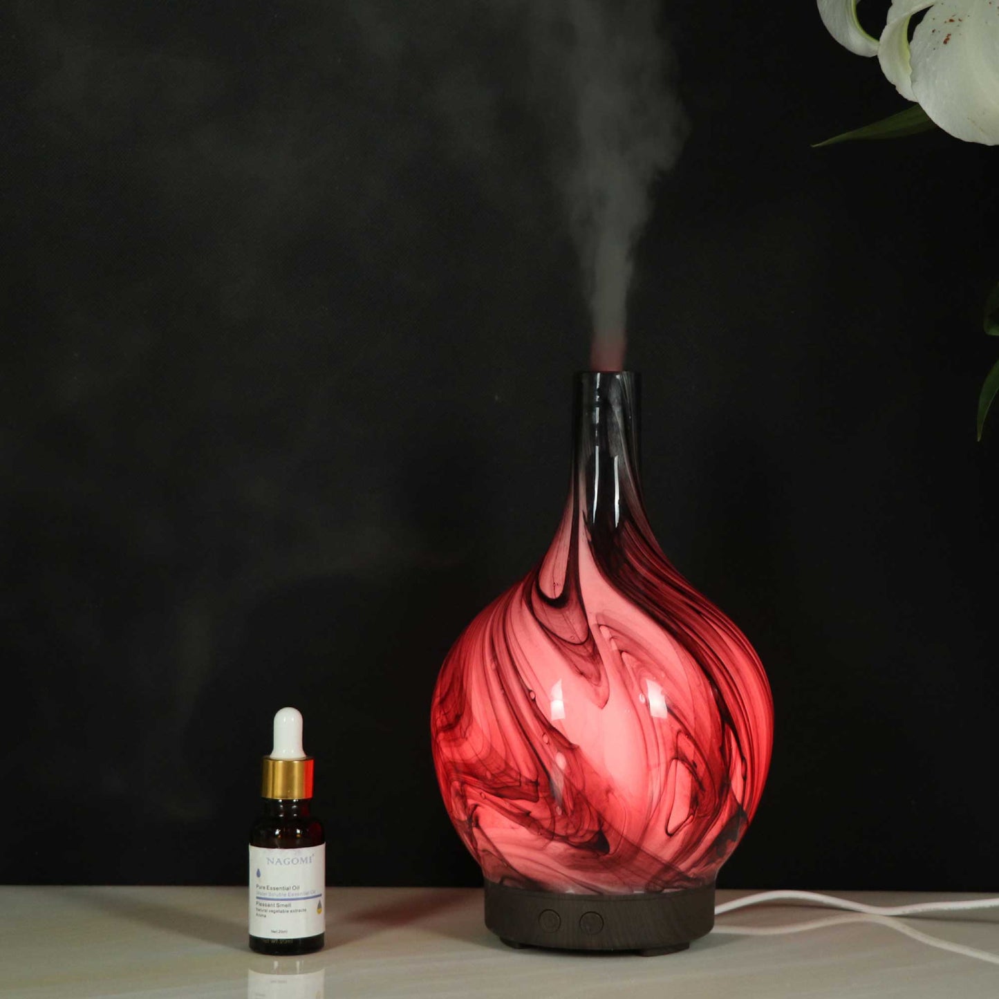 Essential Oil Aroma Diffuser 100ml Glass Marble Aromatherapy Mist Humidifier