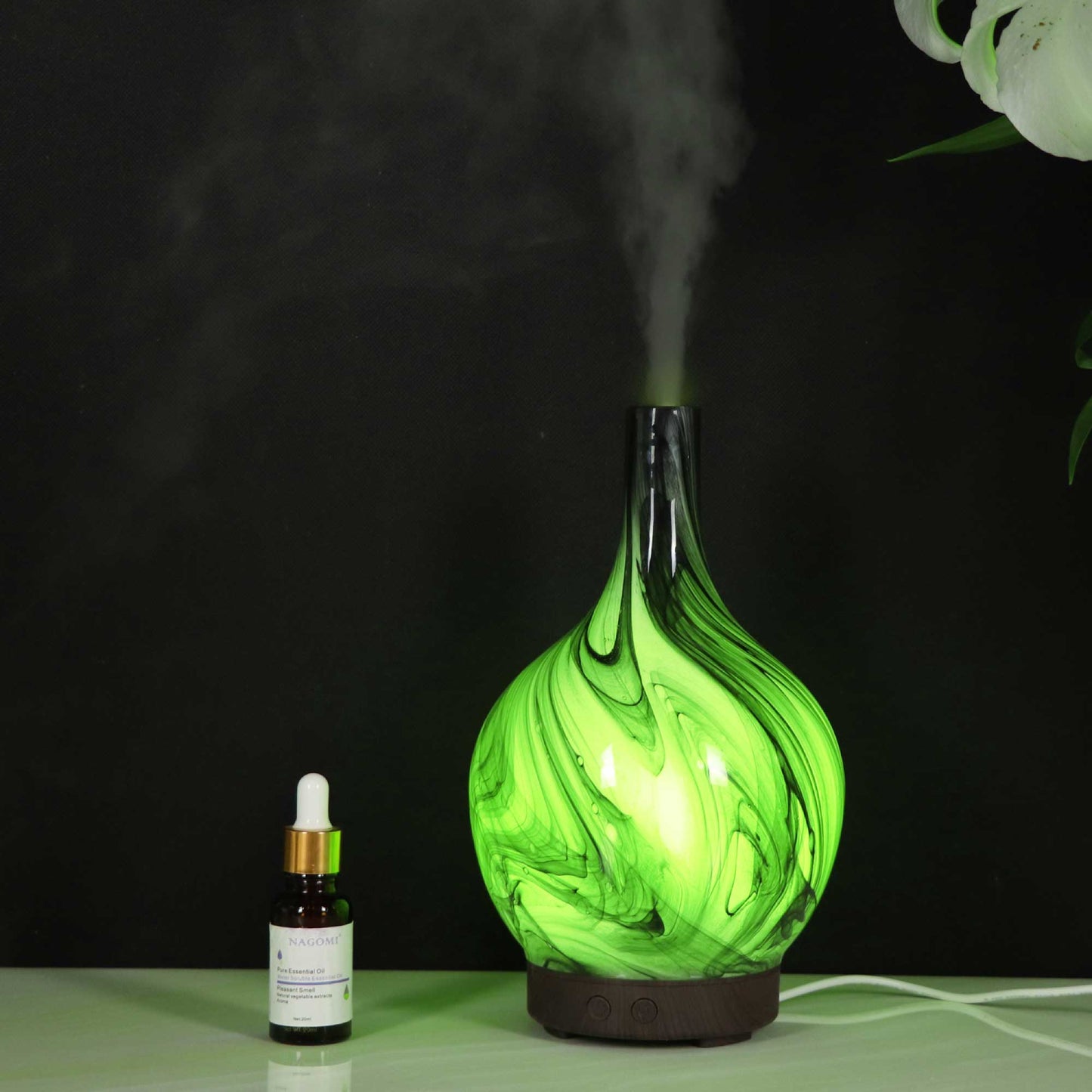 Essential Oil Aroma Diffuser 100ml Glass Marble Aromatherapy Mist Humidifier
