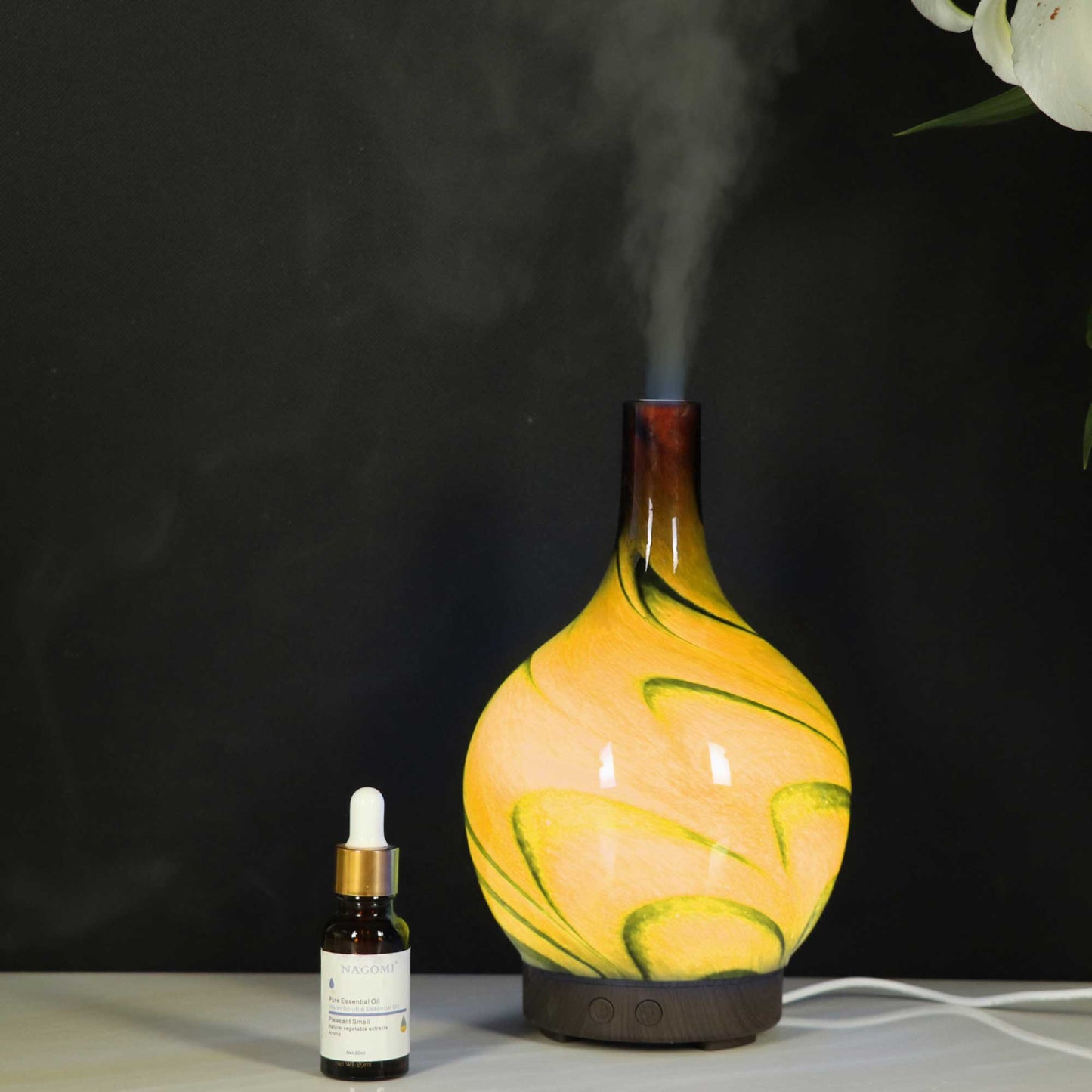 Essential Oil Aroma Diffuser 100ml Glass Marble Aromatherapy Mist Humidifier