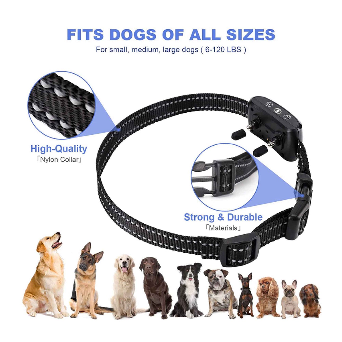 Dog Bark Collar Vibration Magnetic Charging Waterproof Smart Barking Detection