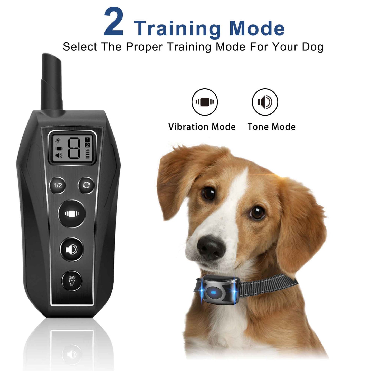 Dog Bark Collar 1x 600m Range Receiver Vibration IPX7 Waterproof Training Aid