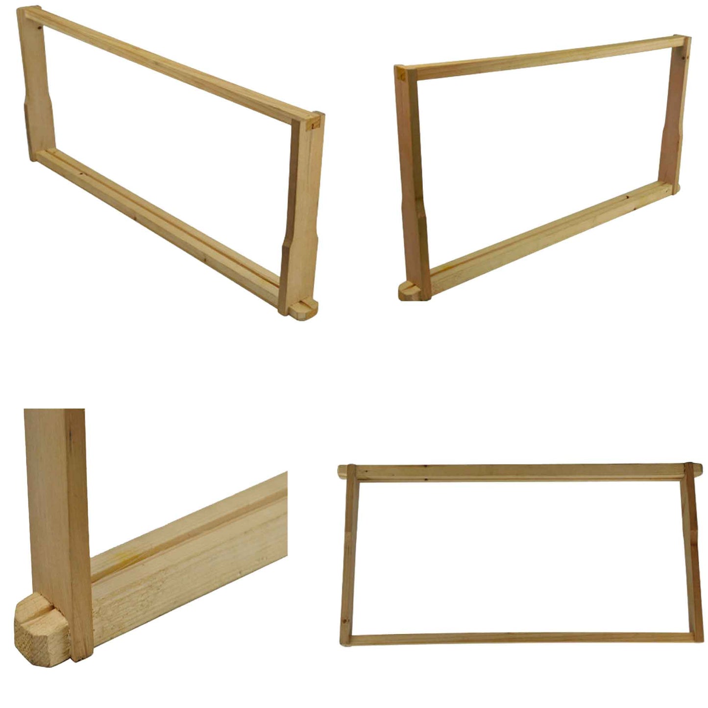 Beekeeping Hive Frame 10PCS - Wood Frames Plastic Foundations Unassembled Deep Brood