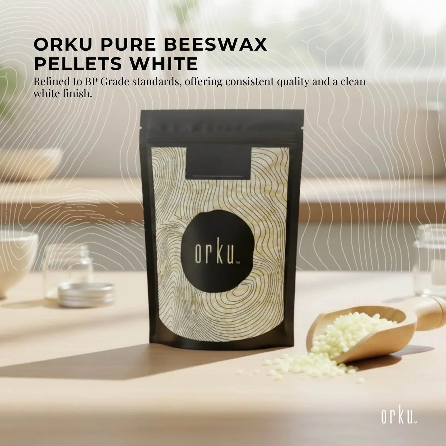 Natural Beeswax Pellets 1kg White Pharmaceutical Cosmetic Grade Candle Bees Wax